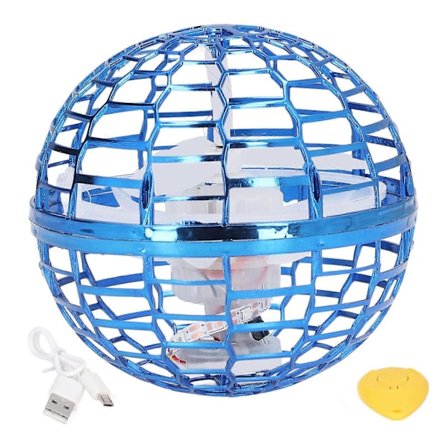 Børne Flyvende Bold Legetøj Drenge Piger Indendørs Udendørs Roterende Flyvende Legetøj med LED Lys Fødselsdagsgave Blå