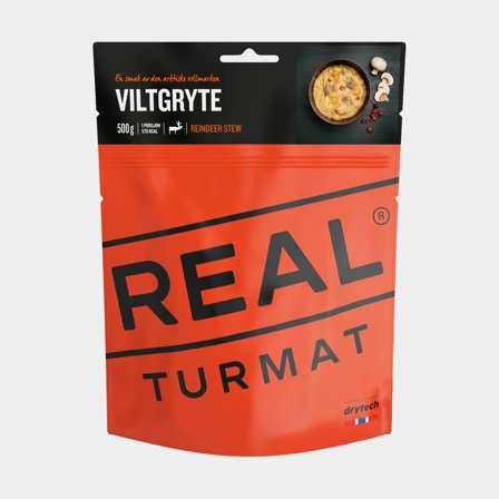 Repas lyophilisé / repas pour le camping Real Turmat Reindeer Stew / Viltgryte, portion individuelle, 460 g