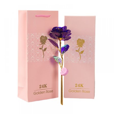 LED-valaistu kultafolio-ruusu Valenttiinpäivän lahjaksi, 24K simuloitu kimppu äitienpäivän lahjaksi