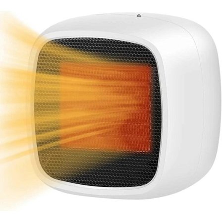 Pieni lämpöpuhallin 800W, palonestoaine ja kallistussuoja, yhteensopiva olohuoneen ja toimiston kanssa, sähköinen ilmalämmitin kotikäyttöön[D]