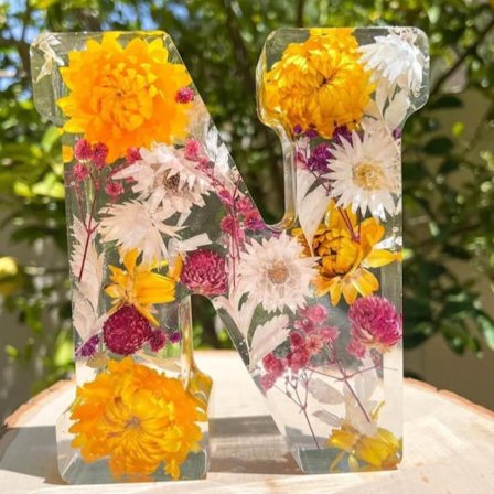 Blommig Hartsnattlampa Blommig Bokstav Hartsnattlampa Heminredning Kreativ Gåva