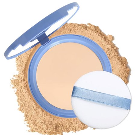 oIl Control Face Powder, Langtidsholdbar Mat Setting Powder Compact, Vandtæt Fejlfri Makeup til Daglig Brug (Natural Beige)