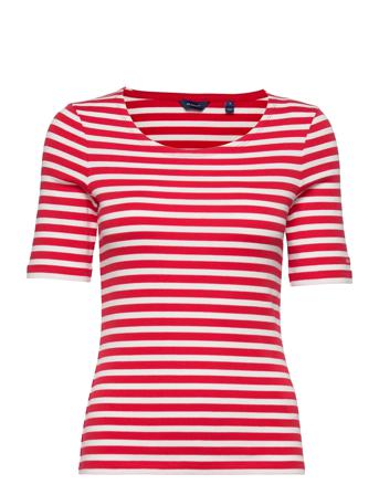 Striped 1X1 Rib Lss T-Shirt Patterned GANT