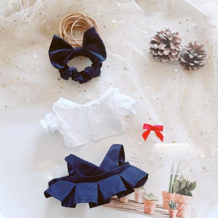 Vår Sommar Klänningar Plysch Dockor Kläder BLÅ