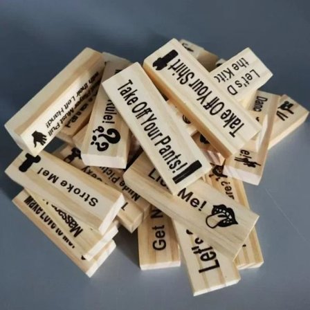 48 st Block Tower Spel Par Aktiviteter Dejt Kväll Idéer Alla Hjärtans Dag Tumlande Torn Staplingsblock Spel för Par Kvällsfest