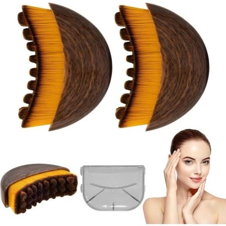 2-pakning Lymfatisk Ansiktsbørste for Tørrbørsting & Drenasje, Skånsom for Daglig Bruk