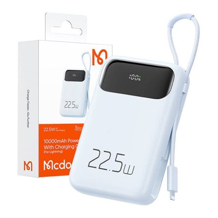 Mcdodo Power Bank MC-3254 10000mAh, 22.5W, valolle (sininen)