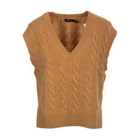 Ralph Lauren, V-neck Knitwear Bruin, Dames, Maat:M