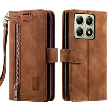 Xiaomi 14T Pro Kuori Vetoketjutaskulla ja 9 Korttipaikalla