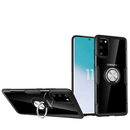 Samsung Galaxy S20 Fe - Skal Med Ringhållare Leman Svart/silver