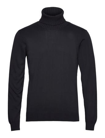 Salim Rollneck Knitwear Turtlenecks Marineblå Oscar Jacobson*Betinget Tilbud