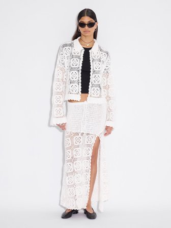 Holzweiler - Rosie Crochet Skirt - White - Womens - Large