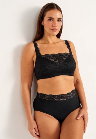 Cellbes of Sweden - Bh med bøjler med blonde i sort til damer i størrelse 85E