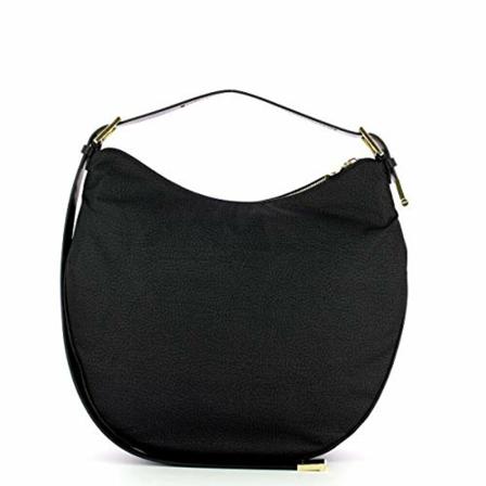 Borbonese, Hobo Large in Nylon shoulder bag Zwart, Dames, Maat:ONE Size