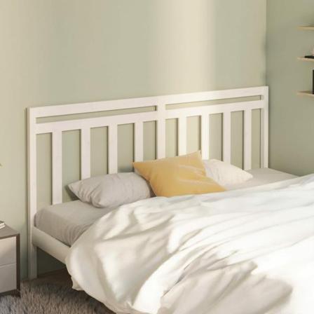 Vidaxl Sänggavel Vit 206x4x100 Cm Massiv Furu Vit