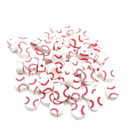 200 Stk Baseball Perler Sport Ball Beads Clay Bead