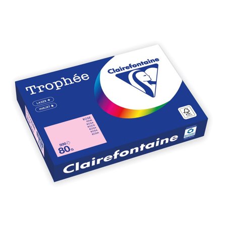 CLAIREFONTAINE Trophée A4 80 g färgat papper rosa 500/fp - Lyreco - Kontorspapper - Specialpapper - Färgat - A4