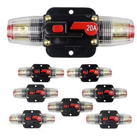 Automatisk kretsbrytare återställ säkring inverter säkringshållare inline säkringsblock 20-100 Amp