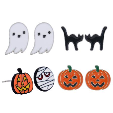 Halloween-øreringe Uhyggelig sjov personlighed kranie edderkop græskar