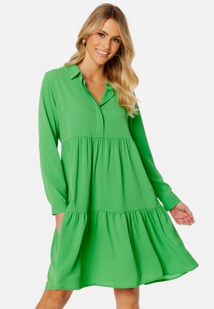JDY Piper L/S Shirt Dress Kelly Green Klær