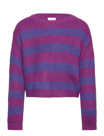 Nkfriony Ls Boxy Short Knit Pb Purple Name It