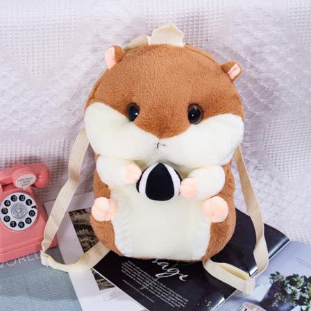 Baby reppu pehmolelukäsi 2019 talven syntymäpäivälahja Hamster bag Brown 40cm 0.45kg