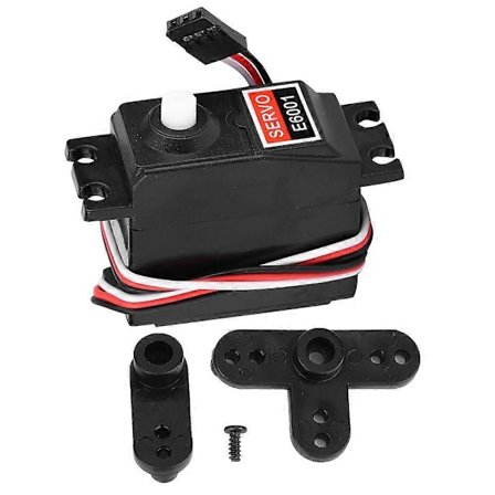 RC Vanntett Servo, 6KG E6001 Plastgir Analog Servo, Plastgir Servo for RC Modeller, for HSP 94105 94106 94166 1/10 RC Bil (FMY)