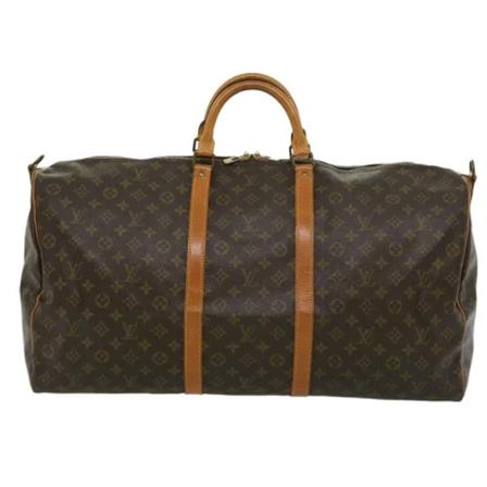 Louis Vuitton Vintage Pre-owned Keepall Bandouliere Monogram Taske Brun, Dame Vintage Tasker, Størrelse: ONE Size
