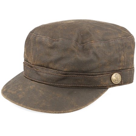Jaxon & James - Marrón army Gorra - Weathered Cotton Brown Army @ Hatstore