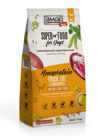 Mac's Mono Super Food for Dogs 3kg And - Tørrfôr til Hund