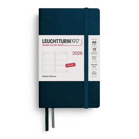 Leuchtturm1917 Kalender Weekly Planner 2026 A6 Deep Sea