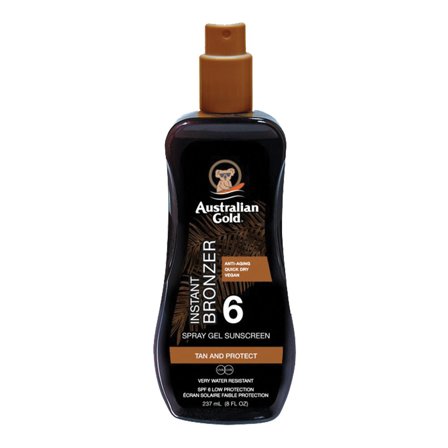 Australian Gold SPF6 Spray Gel with Instant Bronzer 237ml - Gel solare corpo bassa prot.