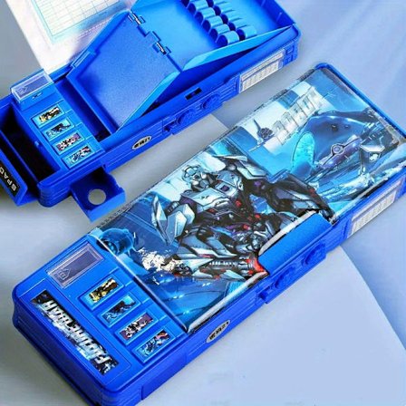 Pop-up multifunktionelt penalhus til drenge (INGEN LÅS), sødt tegneserie penalhus organizer skrivemateriale med blyantspidser, whiteboard, 