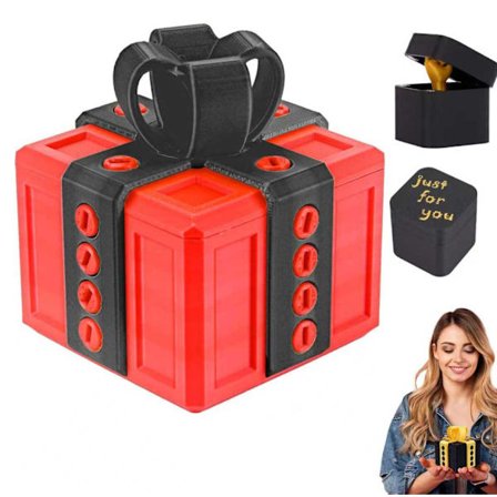 Uusi pilailulaatikko – Ärsyttävä ruuvi keskisormi lahjapakkaus, 3D-palapeli pilailulelu, hauska joulun avauslaatikko