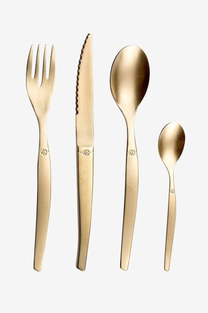 Lou Laguiole - Bestiksæt Jet 16 dele - Messing - Bestik - Fra Homeroom