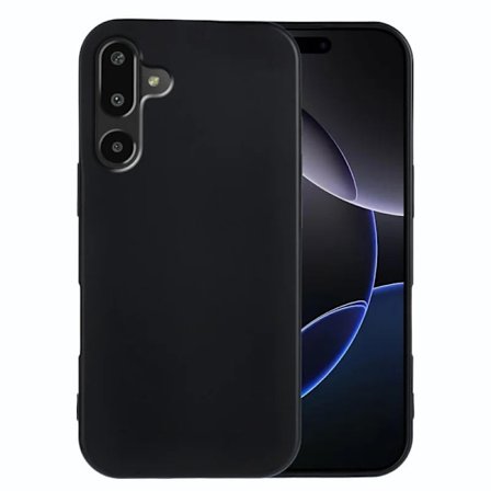 Samsung Galaxy M16 5G / Galaxy F16 5G Joustava asia Soft Matte Anti-sormenjälki Puhelin Takakuori - Musta
