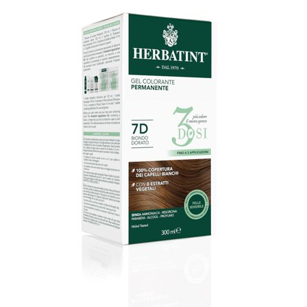 Herbatint Tintura Per Capelli Gel Permanente 7D Biondo Dorato