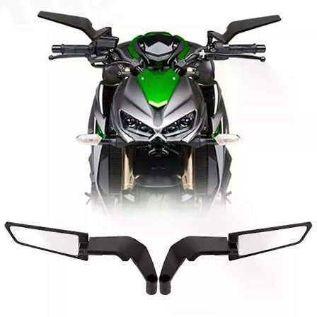 Motorcykel Sidespejl Til Kawasaki Z1000 Z900 Z800 Z750 Z650 Z400 Z300 Z250 Z125 Bakspejlsæt Roter Justerbar