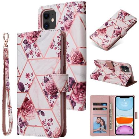 iPhone 11 Pro Max Trendigt Plånboksfodral Sparkle 4-FACK Rosa
