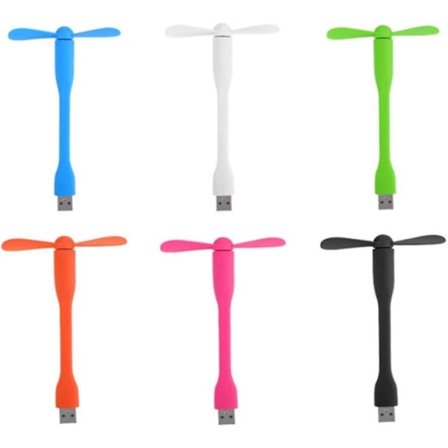 6-pakke mini USB-vifte, stille og fleksibel, mini kjølevifte, stille reisevifte, kompatibel med alle USB-porter som strøm
