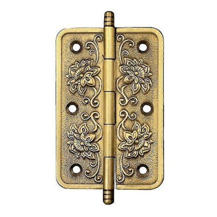 4 stk. antikke hengsler - Vintage skapdørhengsler - Dekorative hengsler - Antikk messinghengsler, for skapdekorasjon, 2,5 tommer