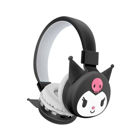 Sööt Sanrio Kuromi -kuulokkeet, lasten sarjakuva-anime Bluetooth -langattomat kuulokkeet, taitettavat pehmeät korvatyynyt