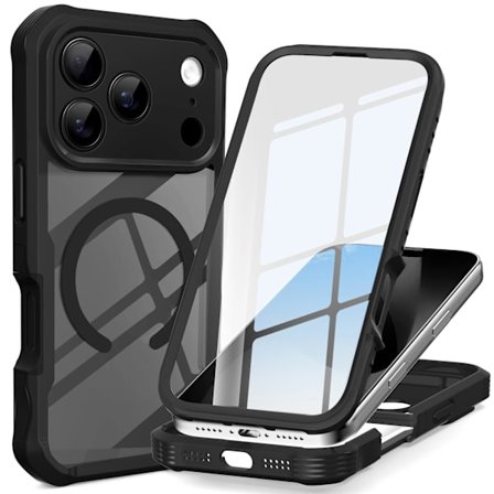 iPhone 17 Pro Max telefoncover, stødsikkert cover, sort