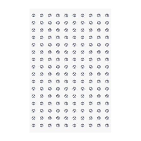 Selvklæbende ansigtshår ædelstene Rhinestones Crystal Sticker Body J 4mm/160pcs