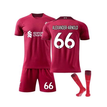 ( Liverpool FC 2022/23 hemmatröja Alexander-Arnold No.66 fotbollströja 3-delade kit för barn Vuxna S(165-170CM)