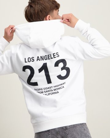 Zeke Essential Back Print Hoodie Vit Huvtröjor/Hoodies Kille - Kids Brand Store