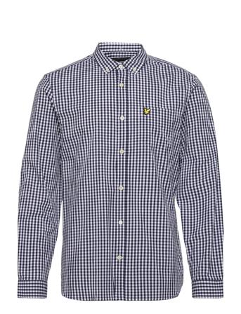 Ls Slim Fit Gingham Shirt Patterned Lyle & Scott