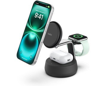 Belkin Belkin UltraCharge Pro 3-in-1 Magnetic Q - Ultrasnabb 3-i-1-laddare för dina Apple-enheter