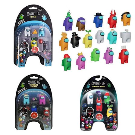 10-pack among us ​​Crewmate Action Figurer S1 med tillbehör