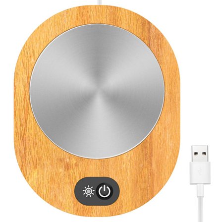 Kaffekrus Varmer USB Kop Varmer til Skrivebord 55-65°C Konstant Temperatur Opvarmet Coaster Pad med Skridsikker Base og Tyngdekraftssensor